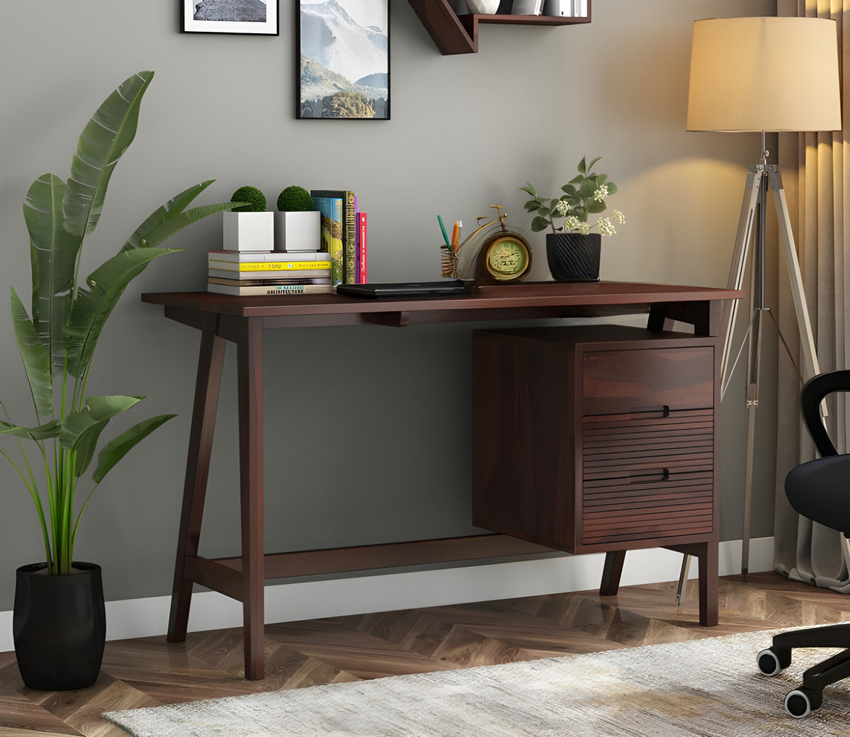 Griatroaon Sheesham Wood Study Table (Walnut Finish)