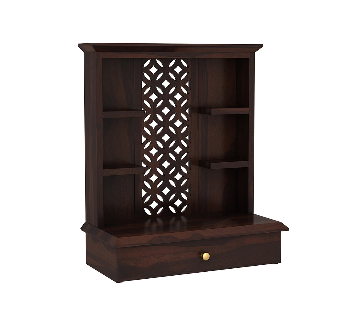 Zentrova Sheesham Wood Home Temple (Honey Finish)