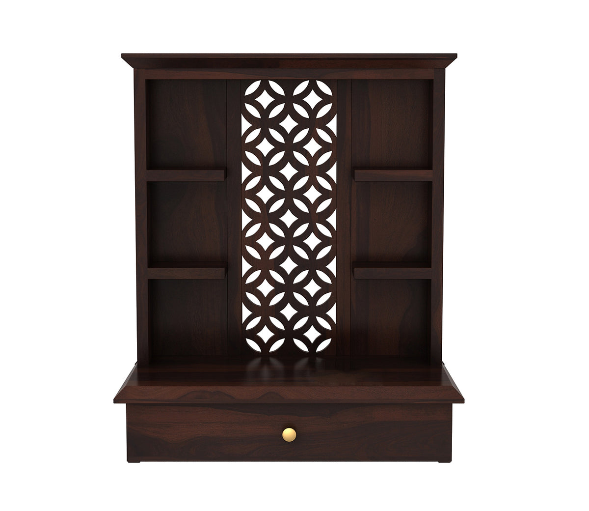 Zentrova Sheesham Wood Home Temple (Honey Finish)