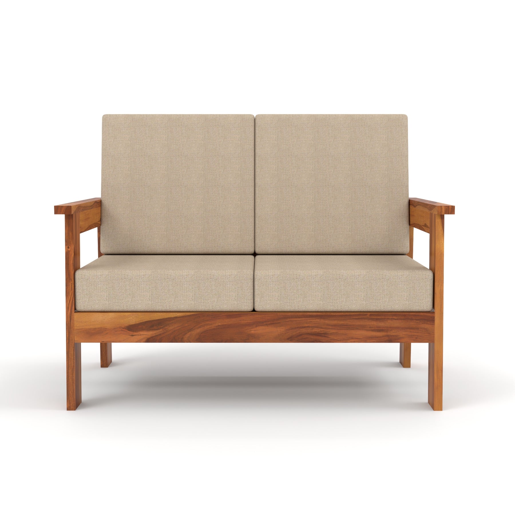Slinny 7 Seater Solid Wood Sofa (Honey Finish)