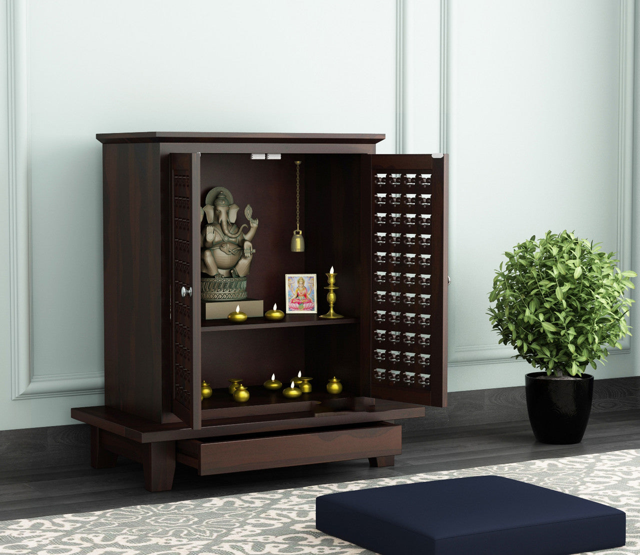 Auryn Sheesham Wood Home Temple (Honey Finish)