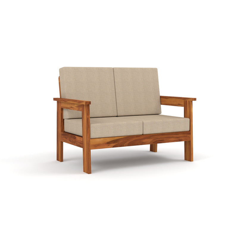 Slinny 2 Seater Solid Wood Sofa (Honey Finish)