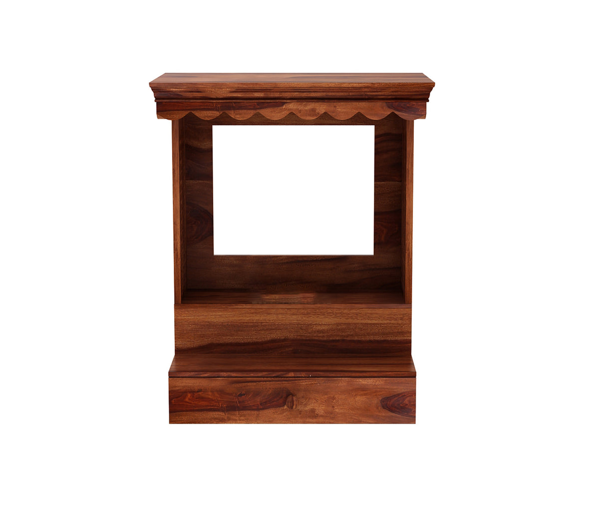 Melvoro Sheesham Wood Home Temple (Honey Finish)