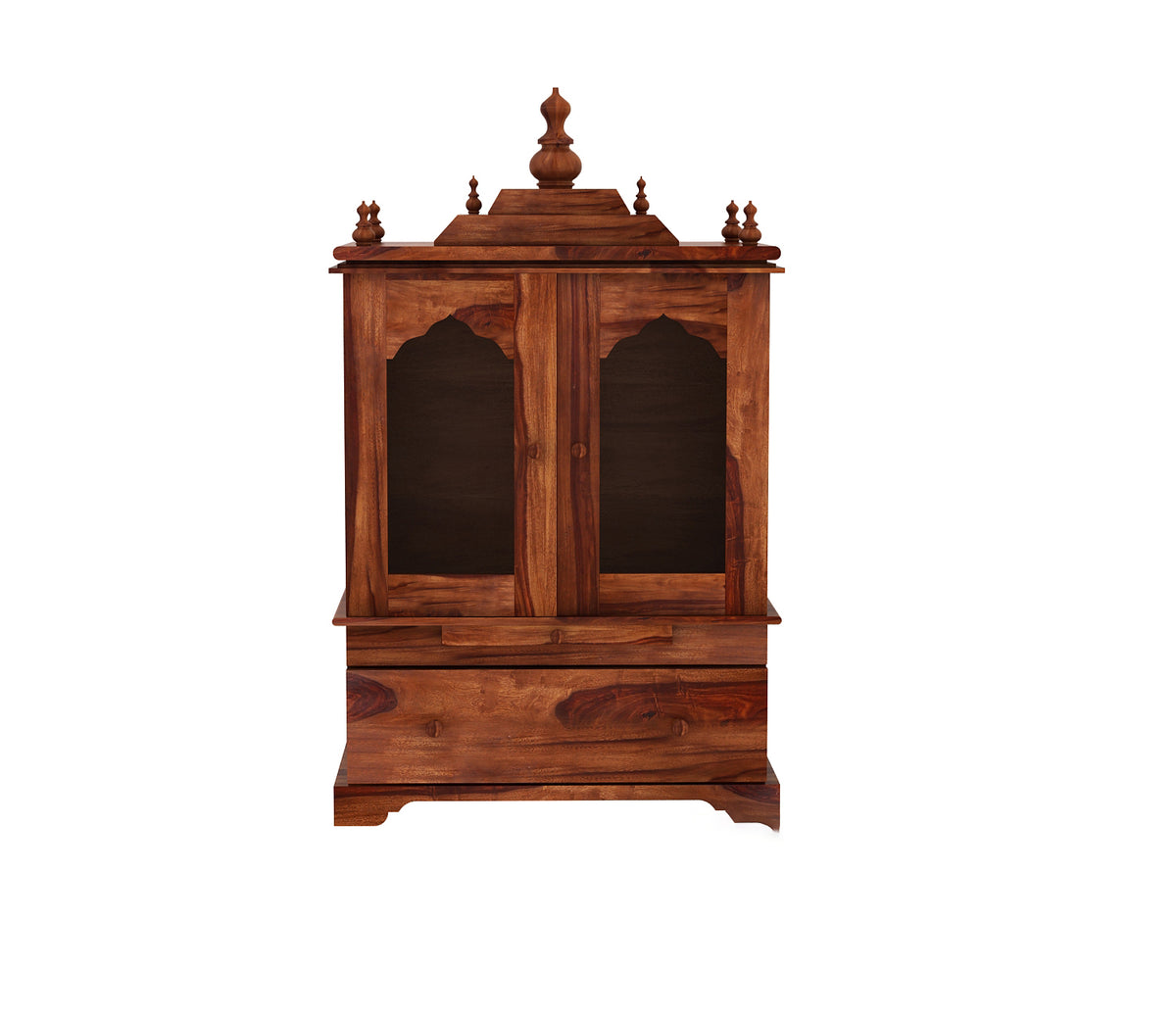 Rivano Sheesham Wood Home Temple (Honey Finish)
