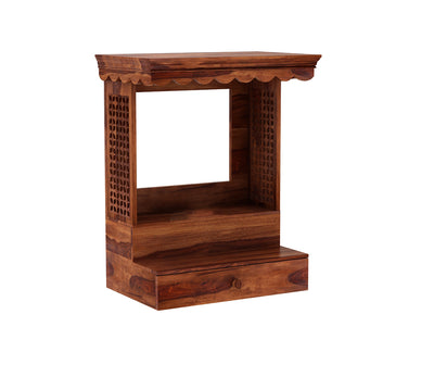 Melvoro Sheesham Wood Home Temple (Honey Finish)