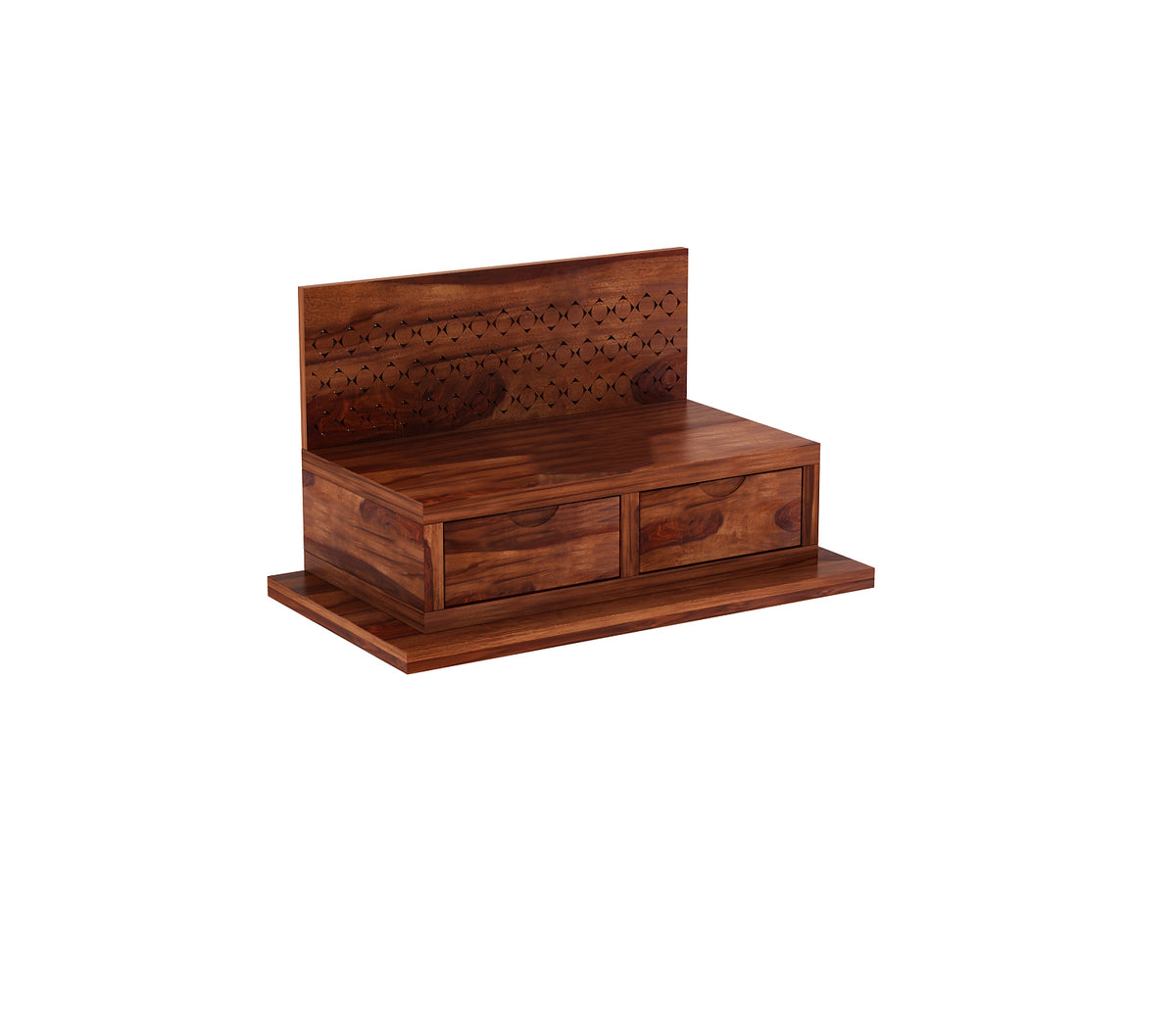 Kryvon Sheesham Wood Home Temple (Honey Finish)