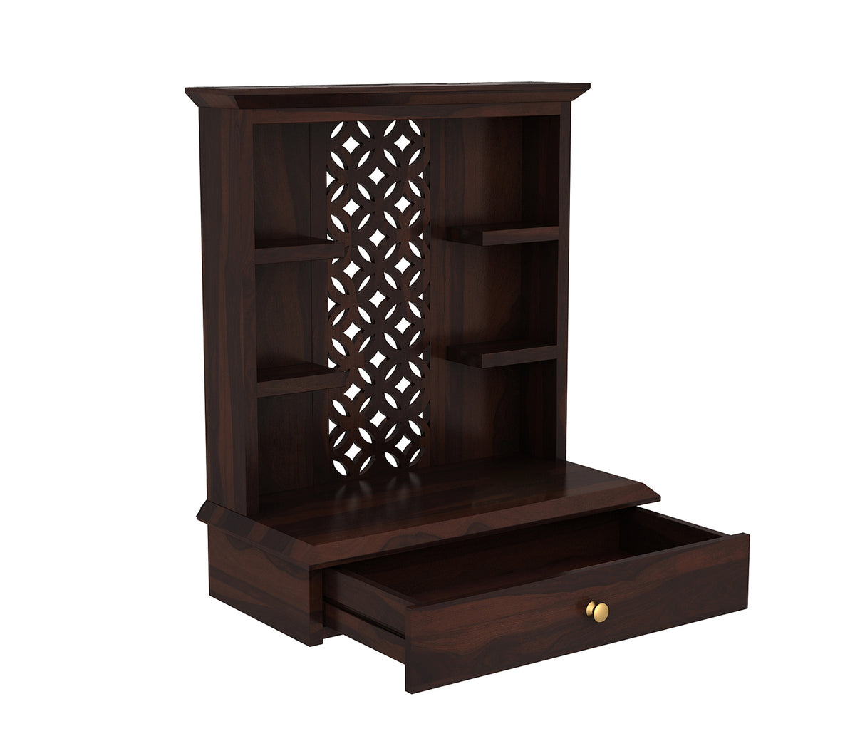 Zentrova Sheesham Wood Home Temple (Honey Finish)