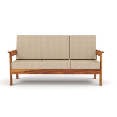 Slinny 5 Seater Solid Wood Sofa (Honey Finish)
