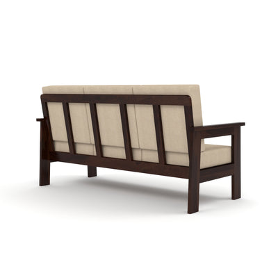 Slinny 7 Seater Solid Wood Sofa (Walnut Finish)