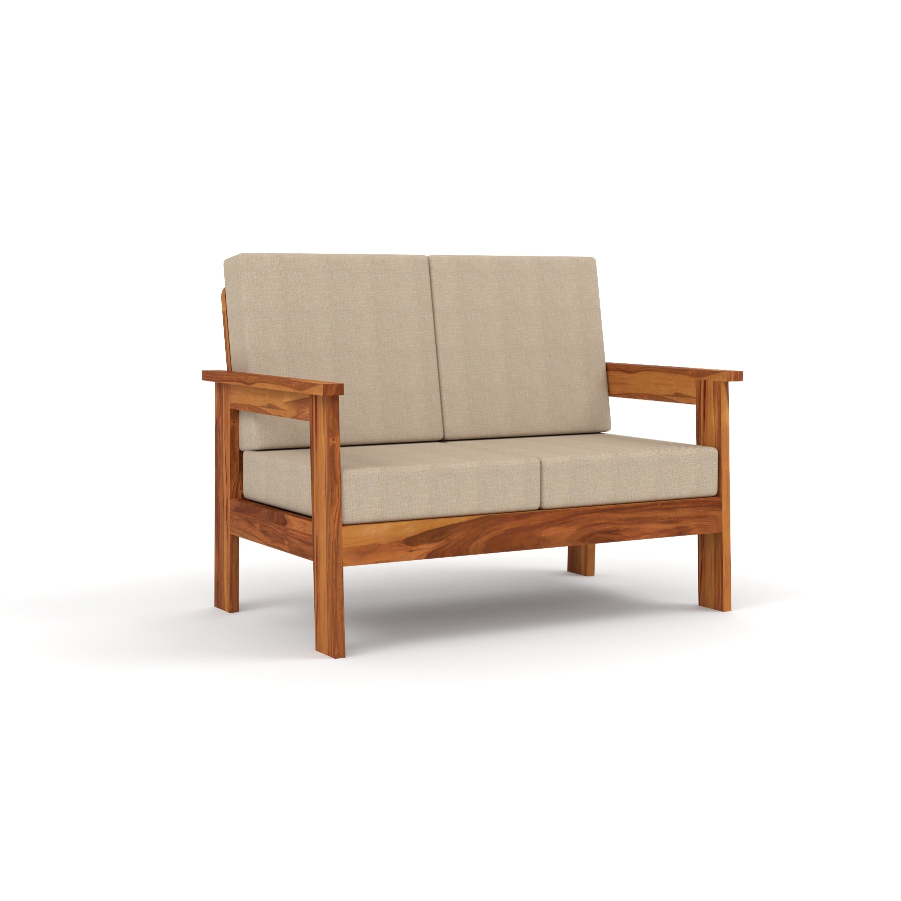 Slinny 7 Seater Solid Wood Sofa (Honey Finish)