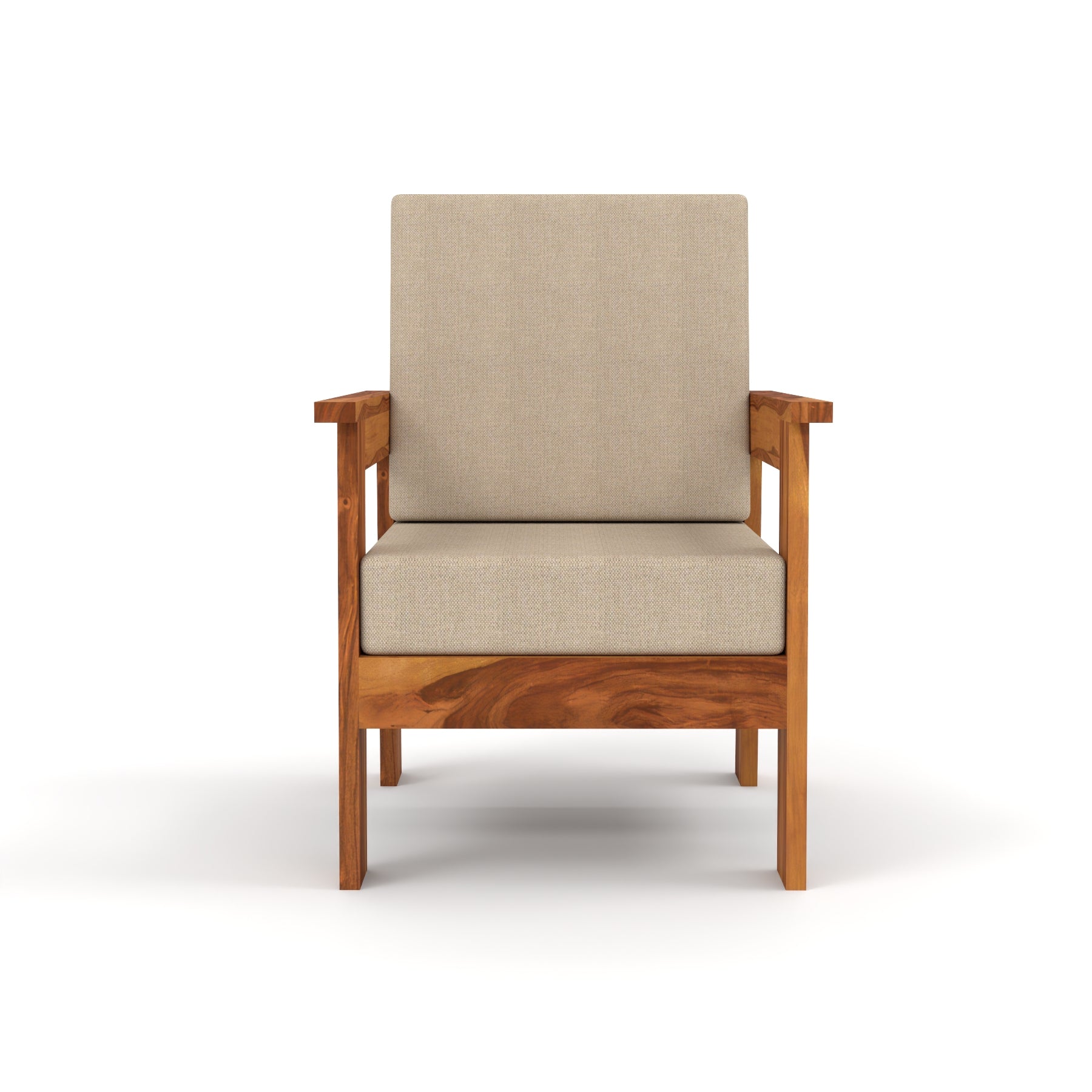 Slinny 6 Seater Solid Wood Sofa (Honey Finish)
