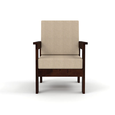 Slinny 6 Seater Solid Wood Sofa (Walnut Finish)