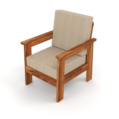 Slinny 5 Seater Solid Wood Sofa (Honey Finish)