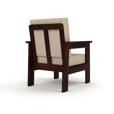 Slinny 6 Seater Solid Wood Sofa (Walnut Finish)