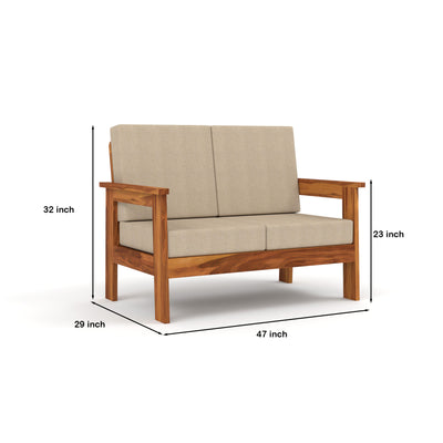 Slinny 6 Seater Solid Wood Sofa (Honey Finish)