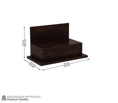 Kryvon Sheesham Wood Home Temple (Honey Finish)